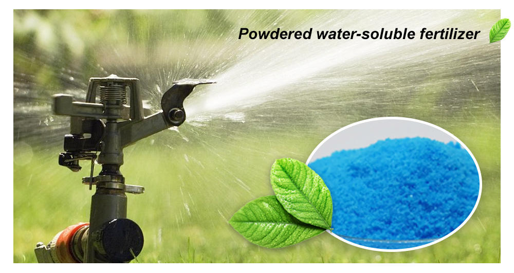 Powdered water-soluble fertilizer