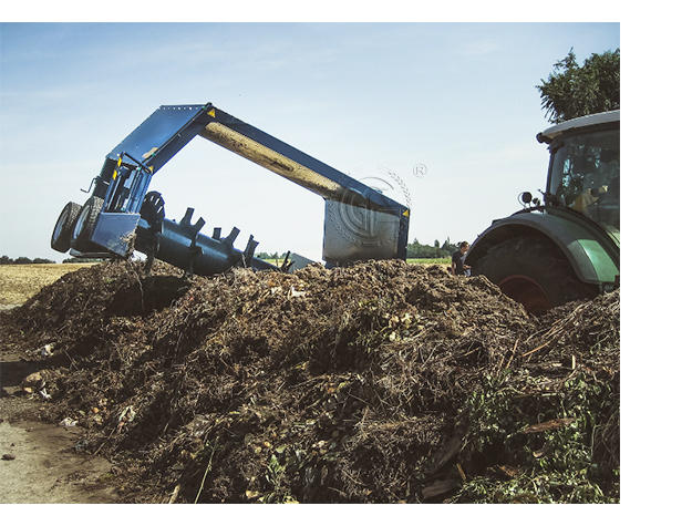 Tractor-pulled compost turners