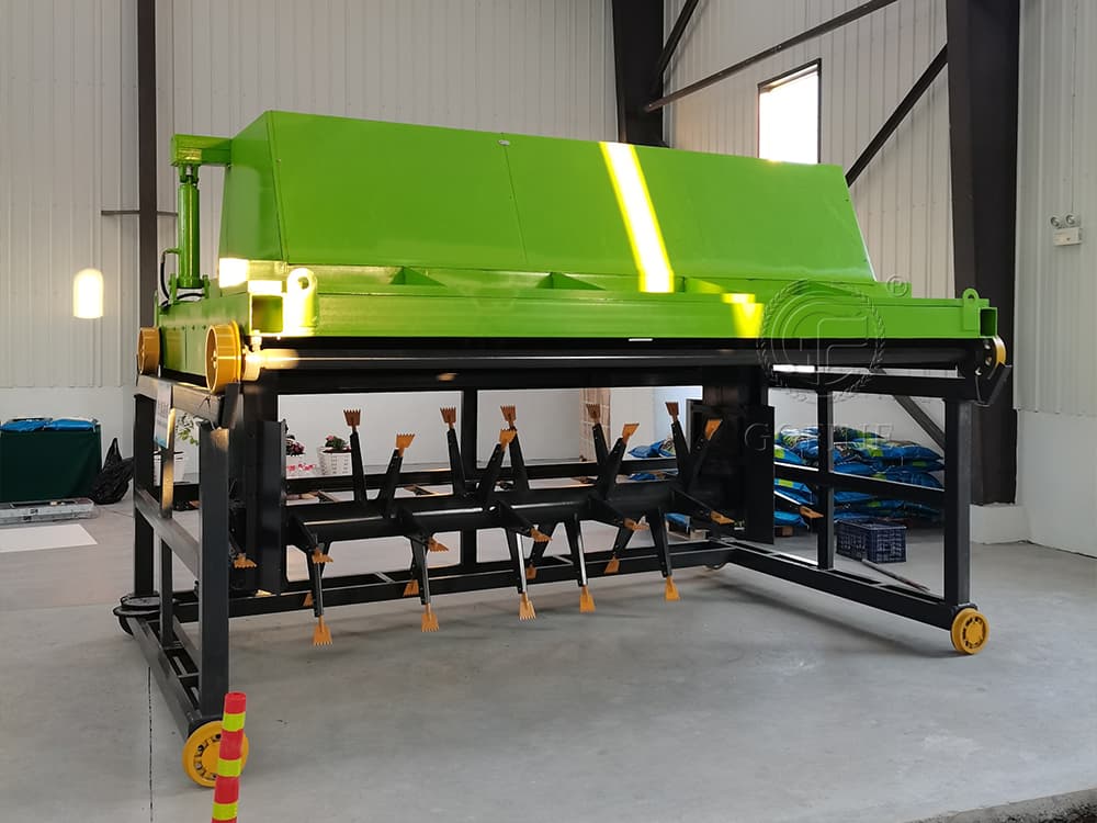 Commercial compost turner making machine | organic waste fertilizer processing process
