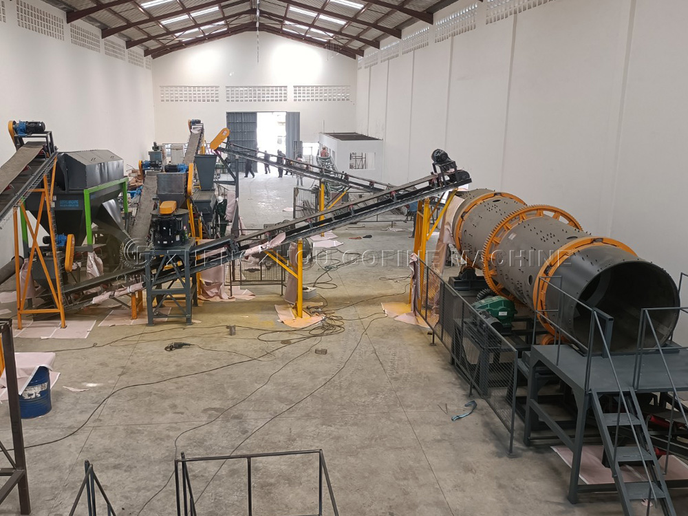 Complete set of coated granule production line